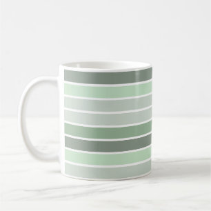 Shades of Green Striped Coffee Mug