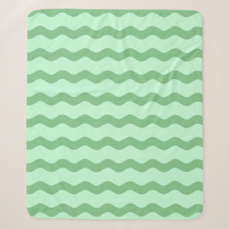 Shades of Green Stripes Sherpa Blanket