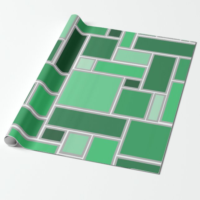 Shades of Green  Wrapping Paper (Unrolled)