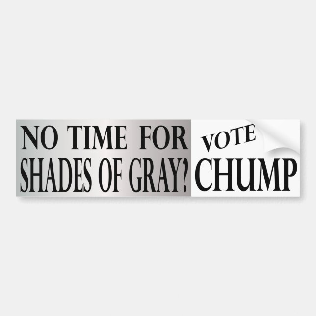 Shades of Grey anti-Trump bumper sticker (Front)