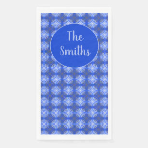 Shades of Grey, Blue, and White Lace Napkin