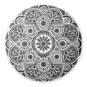 Shades of Grey Ceramic Pull Knob