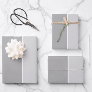 Shades of grey clean simple stylish  wrapping paper sheet