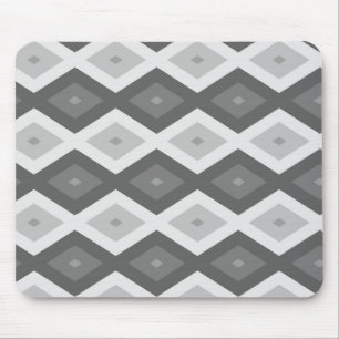 Shades of grey diamond pattern mouse mat