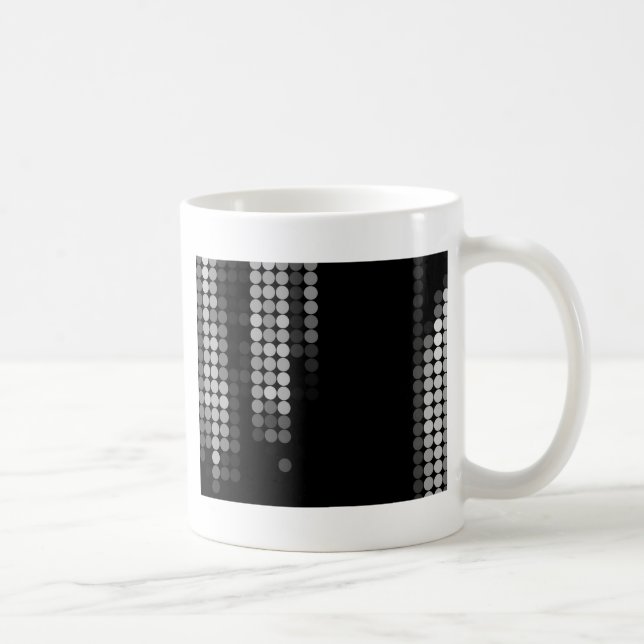 Shades Of Grey Dot Pattern Coffee Mug (Right)