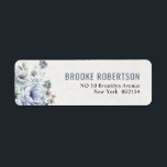 Shades of Grey Dusty Blue Winter Rustic Wedding<br><div class="desc">Elegant floral winter wedding address label features elegant grey and icy blue watercolor flower bouquet frosty-hued greenery. Please contact me for any help in customisation or if you need any other product with this design.</div>