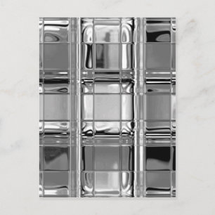 Shades of Grey Glass Mosaic Postcard