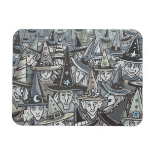 SHADES OF GREY HALLOWEEN WITCH GATHERING MAGNET