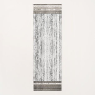 Shades of Grey Marble & Stripe Pattern Yoga Mat