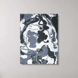 Shades of Grey monochrome modern abstract Canvas Print