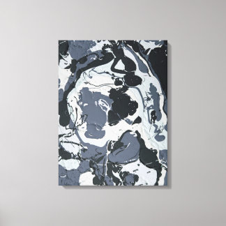 Shades of Grey monochrome modern abstract Canvas Print