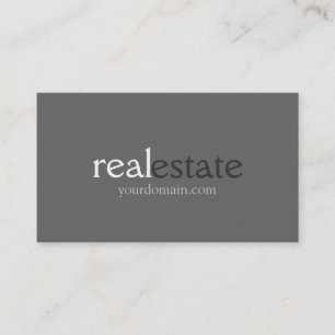 Shades of Grey Real Estate Agent Business Card