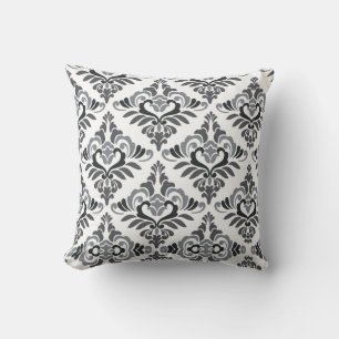 Shades of Grey Reversible Throw Pillow