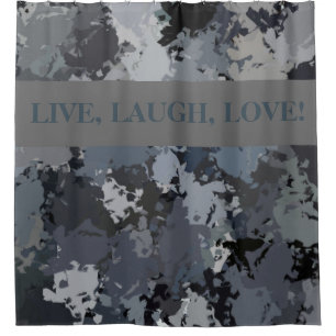 Shades of Grey Splatter Shower Curtain