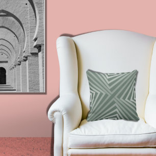 Shades Of Grey, Striped Pattern - Throw Pillow