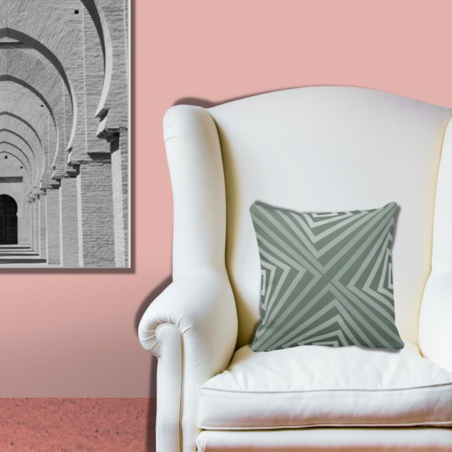 Shades Of Grey, Striped Pattern - Throw Pillow (Creator Uploaded)