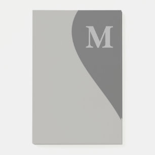 Shades of Grey with Monogram Post-it Notes
