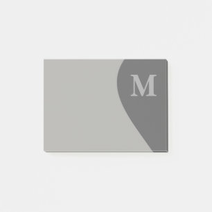 Shades of Grey with Monogram Post-it Notes
