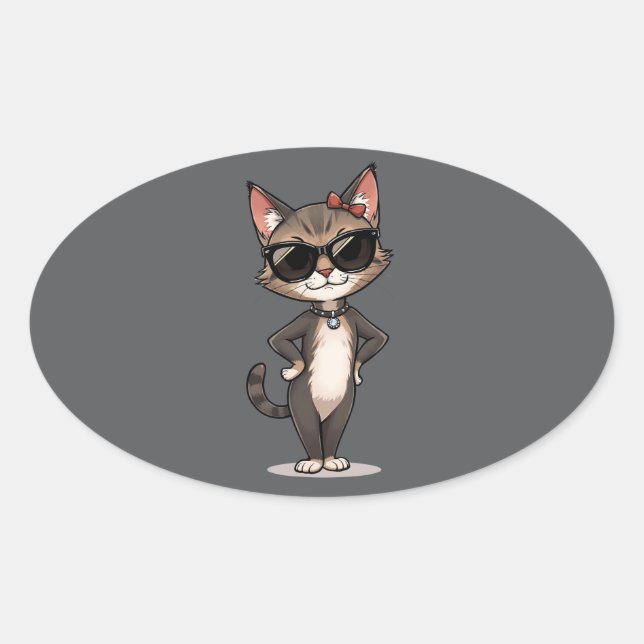 Shades of Independence Oval Sticker (Front)