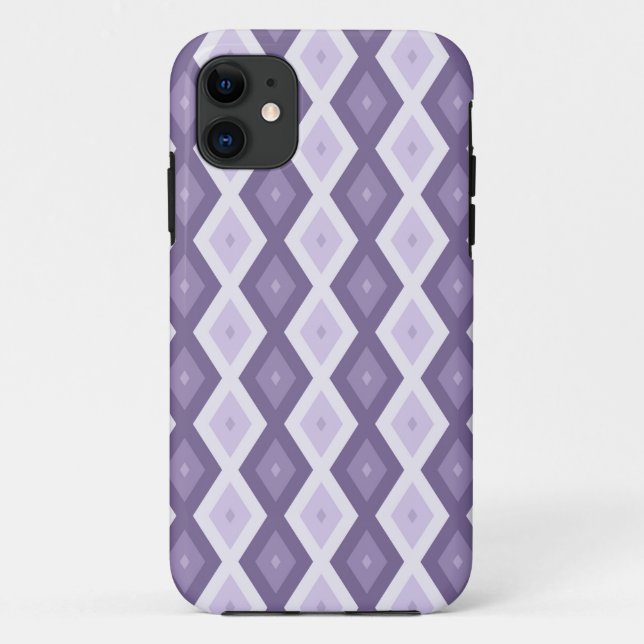 Shades of lavender diamond pattern Case-Mate iPhone case (Back)