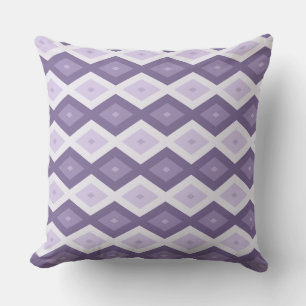 Shades of lavender diamond pattern cushion