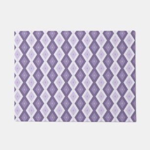 Shades of lavender diamond pattern doormat