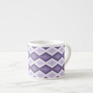 Shades of lavender diamond pattern espresso cup
