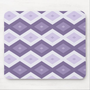 Shades of lavender diamond pattern mouse mat
