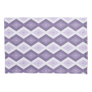 Shades of lavender diamond pattern pillowcase
