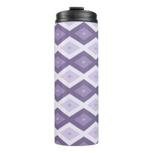 Shades of lavender diamond pattern thermal tumbler