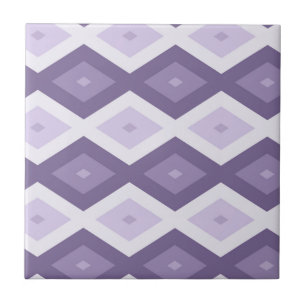 Shades of lavender diamond pattern tile