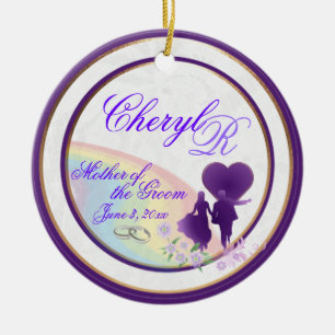 Shades of Lavender Mother of the Groom Keepsake Ceramic Tree Decoration