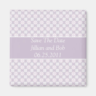 Shades of Lavender Save The Date Magnet