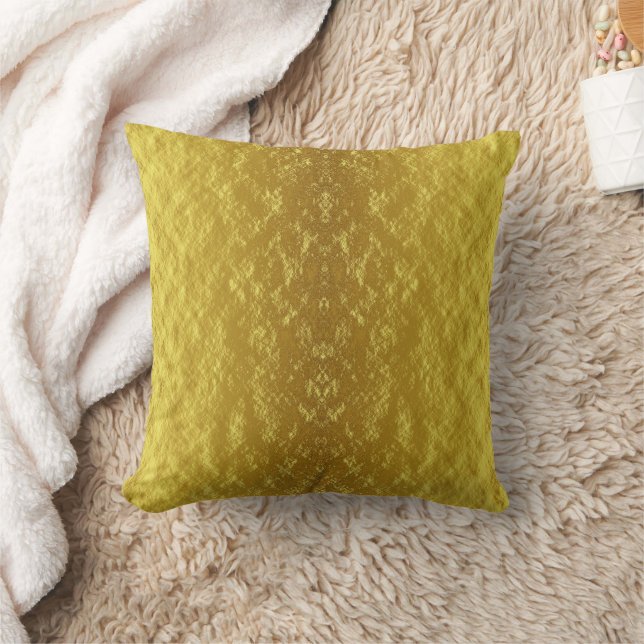 Shades of Light and Dark Gold Textures Cushion (Blanket)