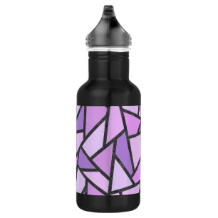 Shades of lilac stained glass pattern 532 ml water bottle