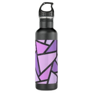 Shades of lilac stained glass pattern 710 ml water bottle