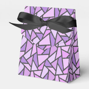 Shades of lilac stained glass pattern favour box