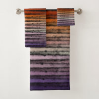 Shades Of Orange And Purple Salty Watercolor Art
