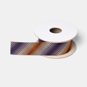 Shades Of Orange And Purple Salty Watercolor Art Satin Ribbon