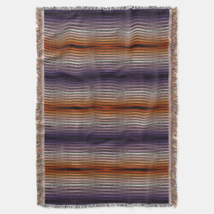 Shades Of Orange And Purple Salty Watercolor Art Throw Blanket