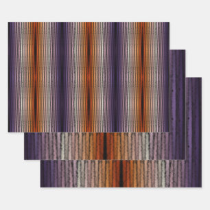 Shades Of Orange And Purple Salty Watercolor Art Wrapping Paper Sheet