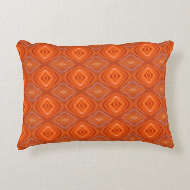Shades of Orange Flamingo Feathers  Accent Pillow (Front)