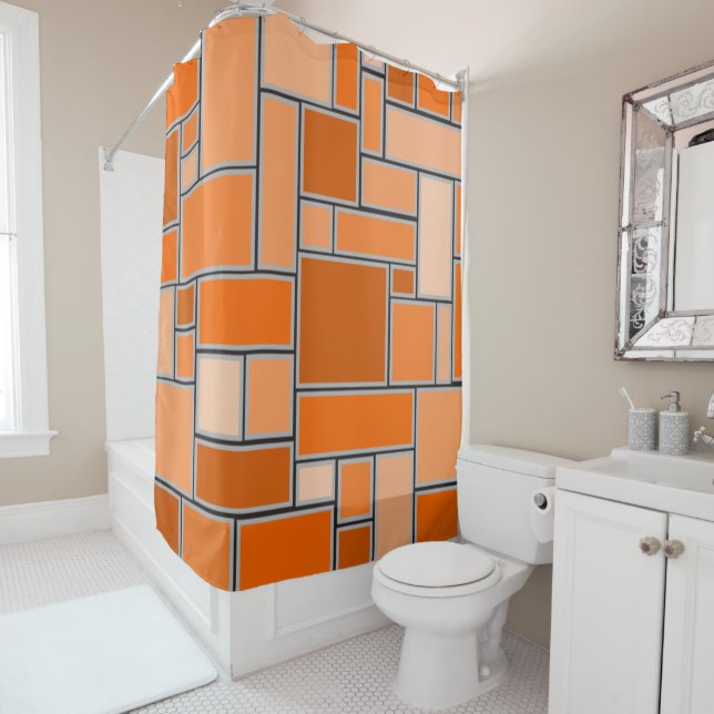Shades of Orange  Shower Curtain (In Situ)