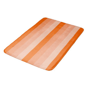 Shades of Orange Stripes Bath Mat