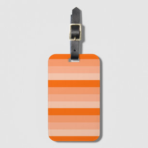 Shades of Orange Stripes Luggage Tag