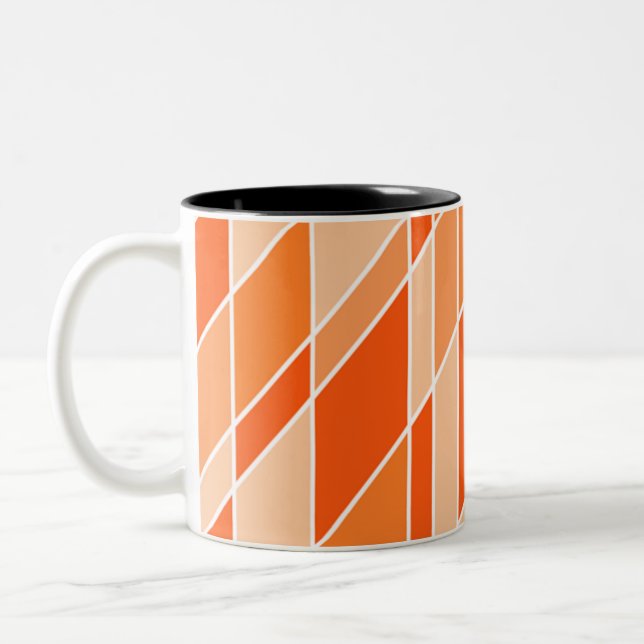 Shades of Orange Two-Tone Coffee Mug (Left)
