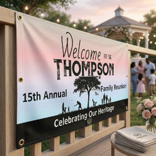 Shades of Pastel Family Reunion Banner