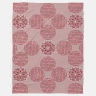 Shades of Pink Abstract Background Circle Pattern  Fleece Blanket