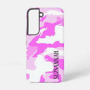 Shades of Pink and White Camouflage Samsung Galaxy Case