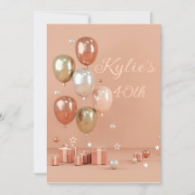 Shades of Pink Balloons 40th